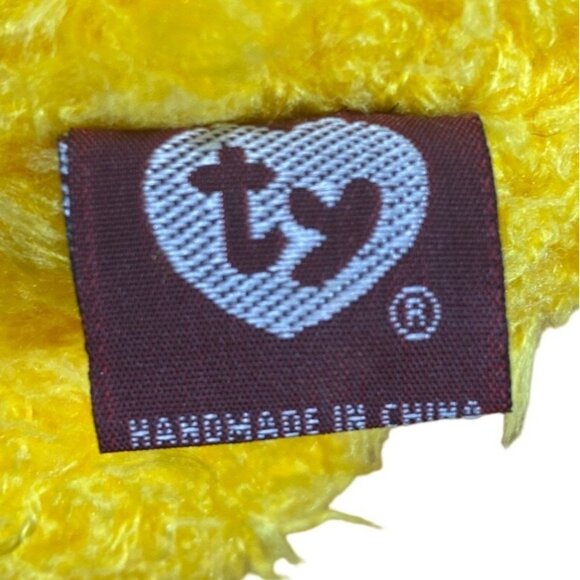Ty Beanie Babies Doodles The Duck Plush Toy Bright Yellow & Orange Collectible - Picture 9 of 10
